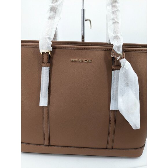 Michael Kors Jet Set Travel Leather Tote Bag Luggage Shoulder Carryall Classic - Picture 11 of 16